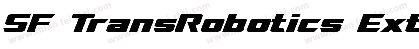 SF TransRobotics Extended Bold Italic字体转换